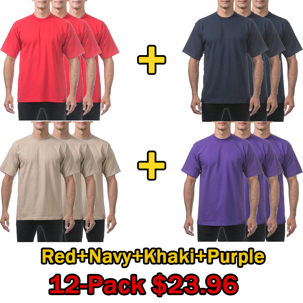 Men's Heavyweight Cotton Short Sleeve Crew Neck T-Shirt