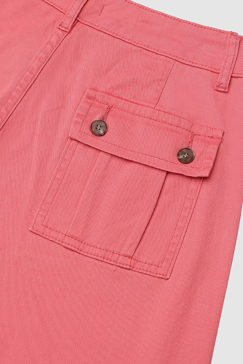 🔥Roll Tab Hem Multi Pocket Capri Mid Waist Cargo Pants🔥