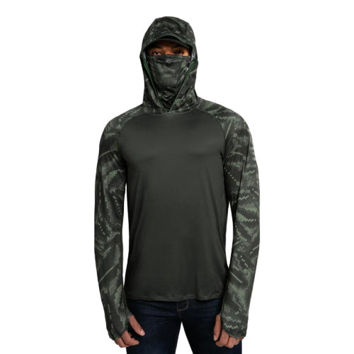 🔥Last day promotion!🔥Ultimate Sun Hoodie for Men – UPF 100+ UV Detection, Neck Gaiter, Thumbholes, Quick-Dry & Breathable Cooling Shirt