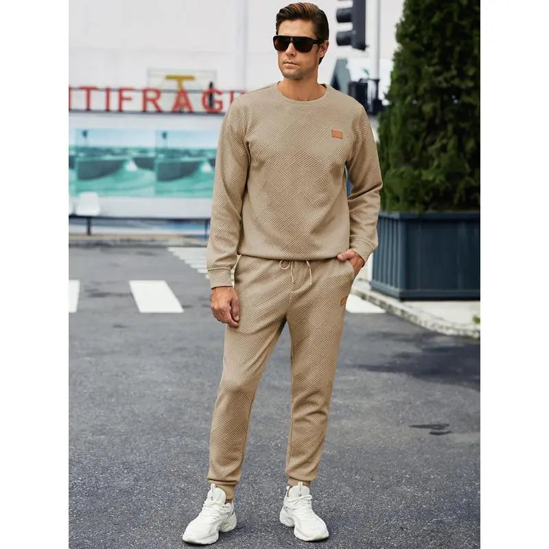 ⏰Clearance sale! Men's Casual Tracksuit Lounge Set | Soft Cotton French Terry Hooded Sweatshirt & Sweatpants