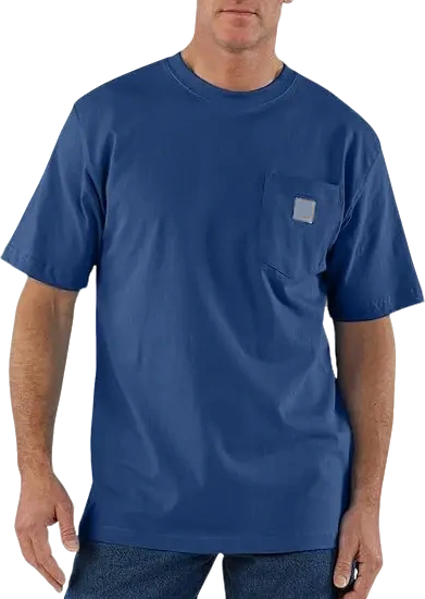 Men's Heavyweight Work T-Shirt – Loose Fit, Durable Cotton, Pocket Tee (Big & Tall Sizes Available)