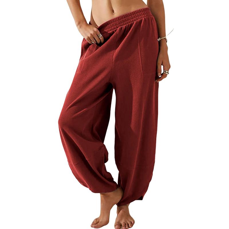 Women's Baggy Wide-Leg Pants with Pockets