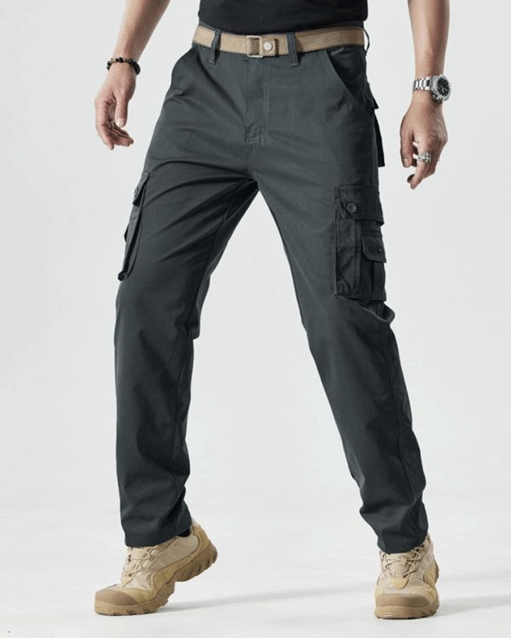 🔥2025 Hot Sale 50% off🔥Men's Solid Color Patched Zipper Fly Cargo Pants
