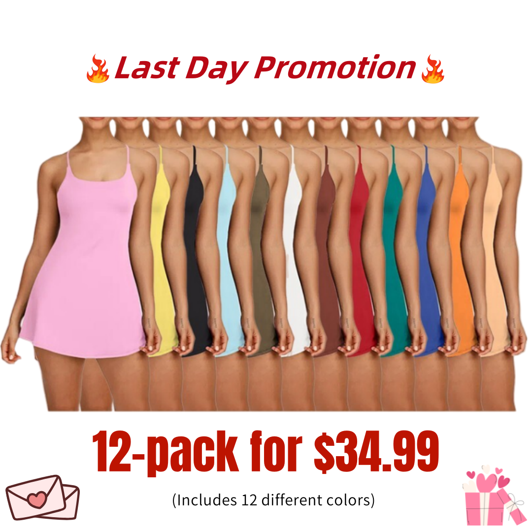 🔥70% OFF | Plush Backless Active Dress – Easy Peezy UPF50+ 👗 Multiple Colors!