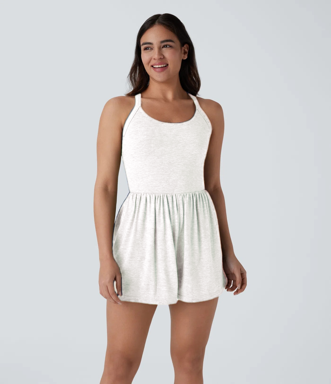 Backless Twisted Side Pocket 2-in-1 Resort Romper