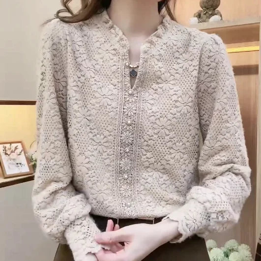 Livia - Blusa Jacquard Chic