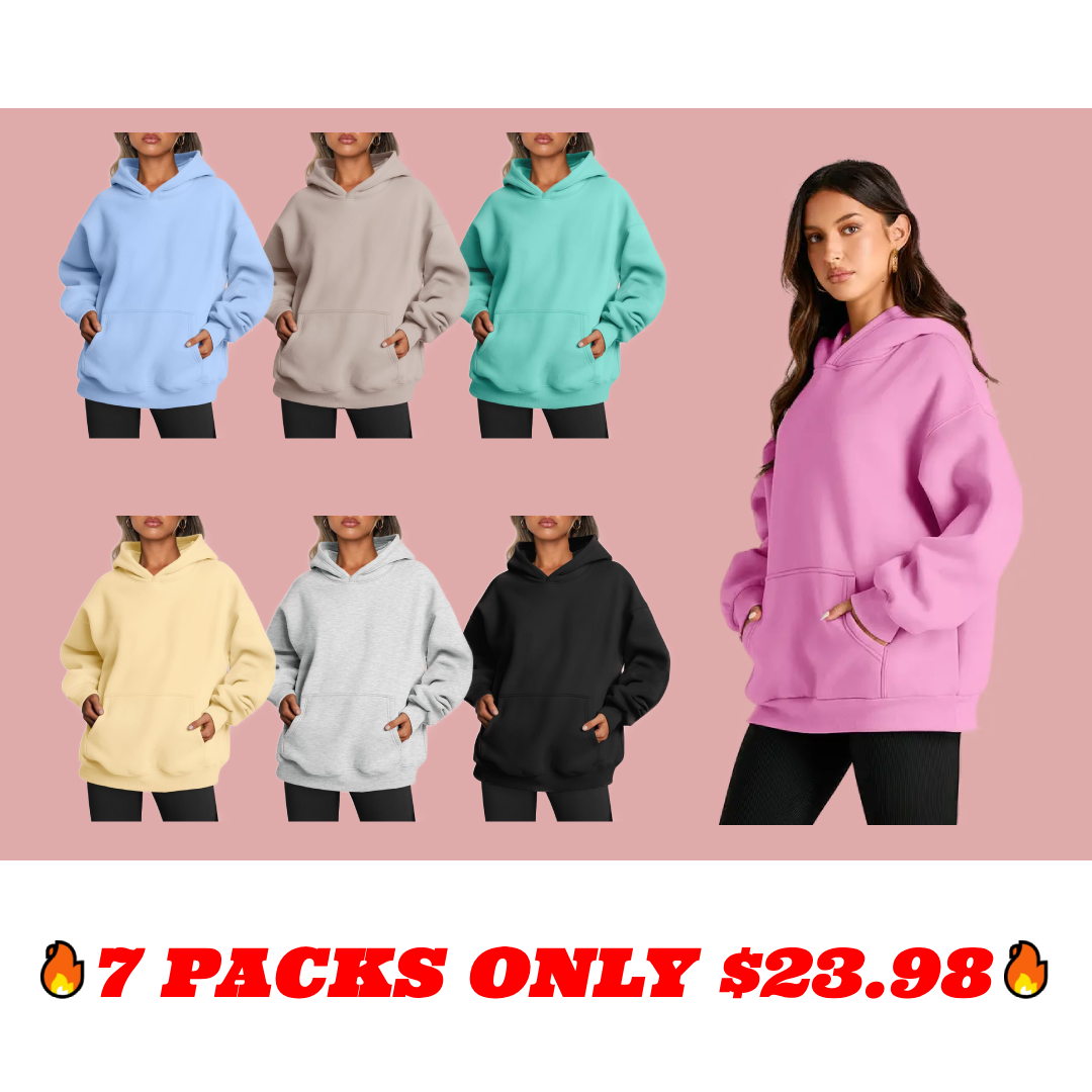 Womens Oversized Hoodies Fleece Sweatshirts Long Sleeve Sweaters Pullover Fall Clothes with Pocket Springtok