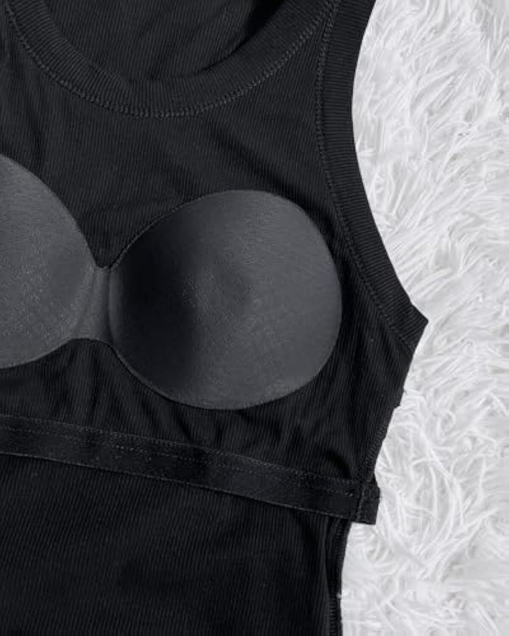 Women Built-in Bra Tank Tops Sleeveless Casual Shirts Racerback Ribbed Fitted Tank Tops