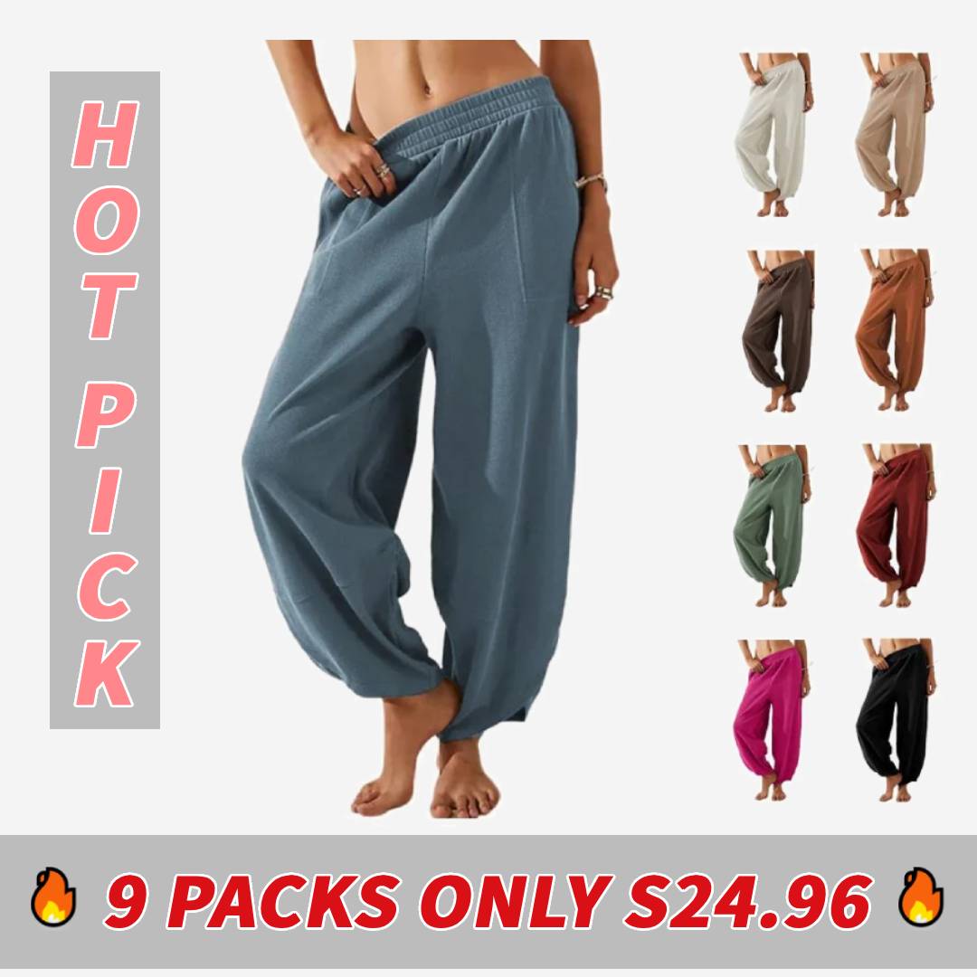 Women's Baggy Wide-Leg Pants with Pockets