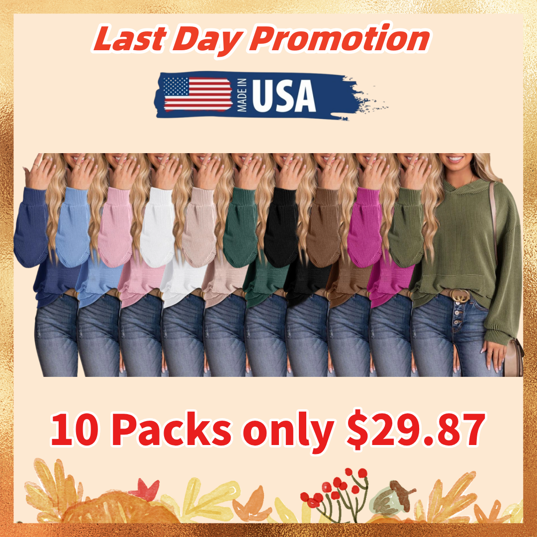 Women's Pullover Hoodies Sweatshirts Casual Loose Long Sleeve Ribbed Knit Shirts