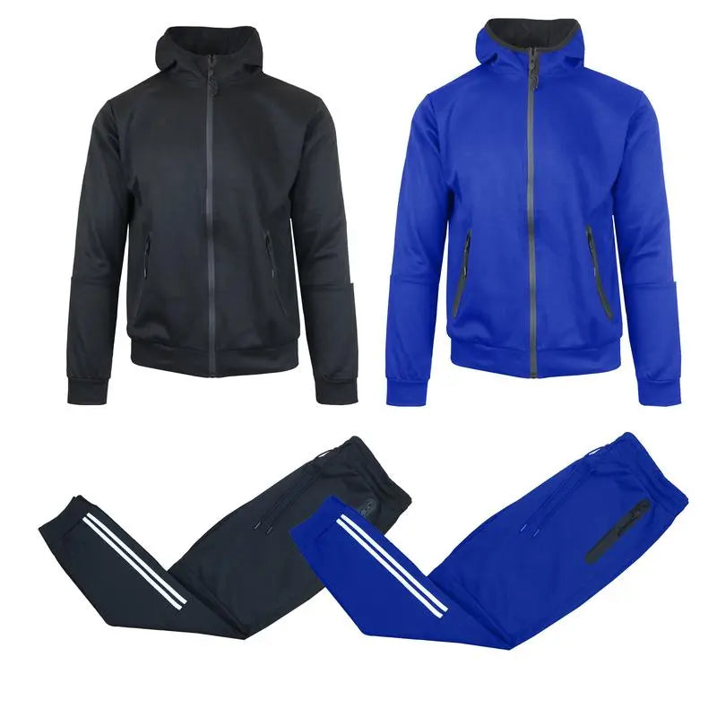 Men’s 4-Piece Fleece Zip Hoodie & Jogger Sets