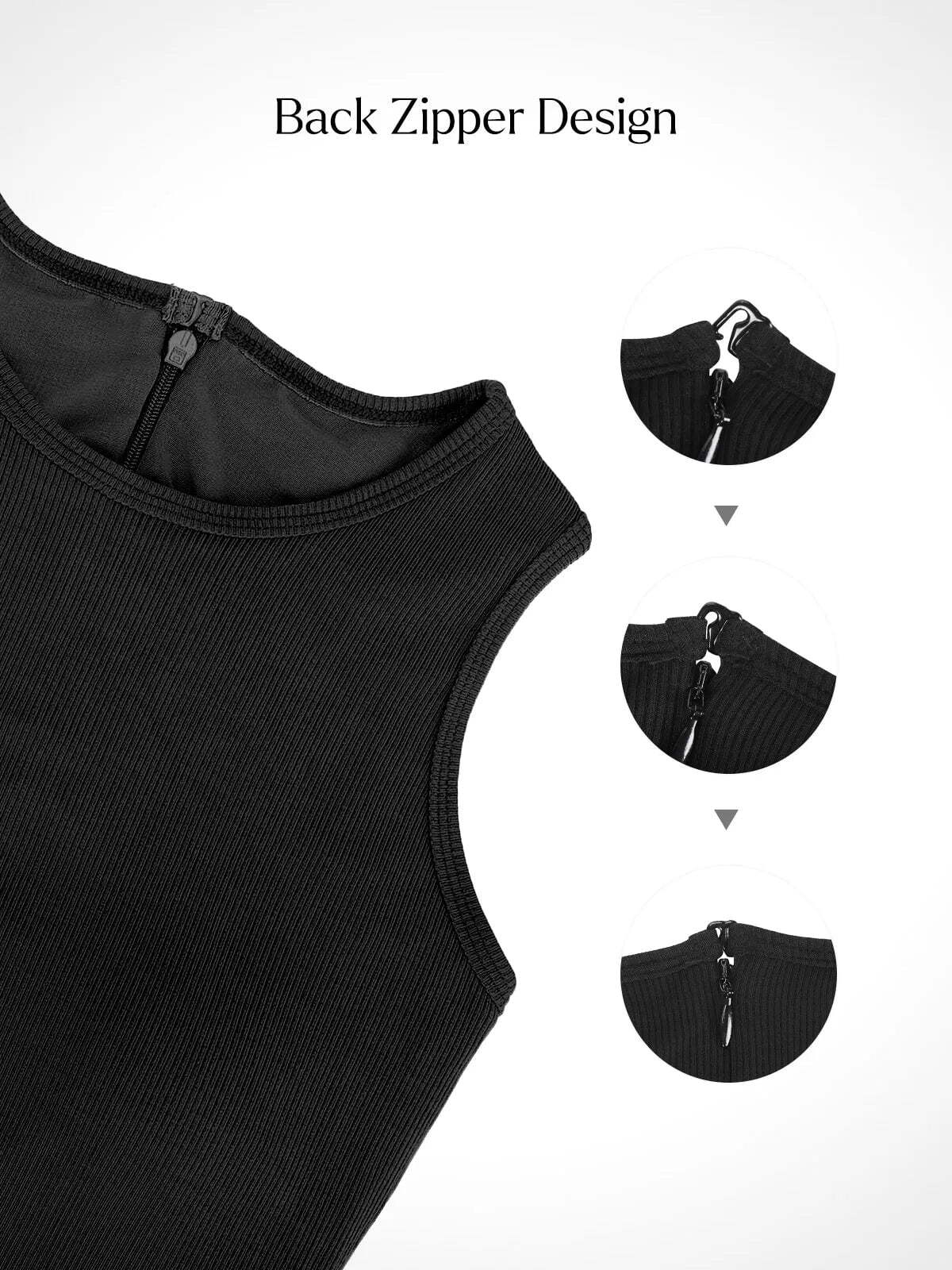 🔥Last day promotion!🔥Shapewear Modal Sleeveless Crew NeckMaxi Dress