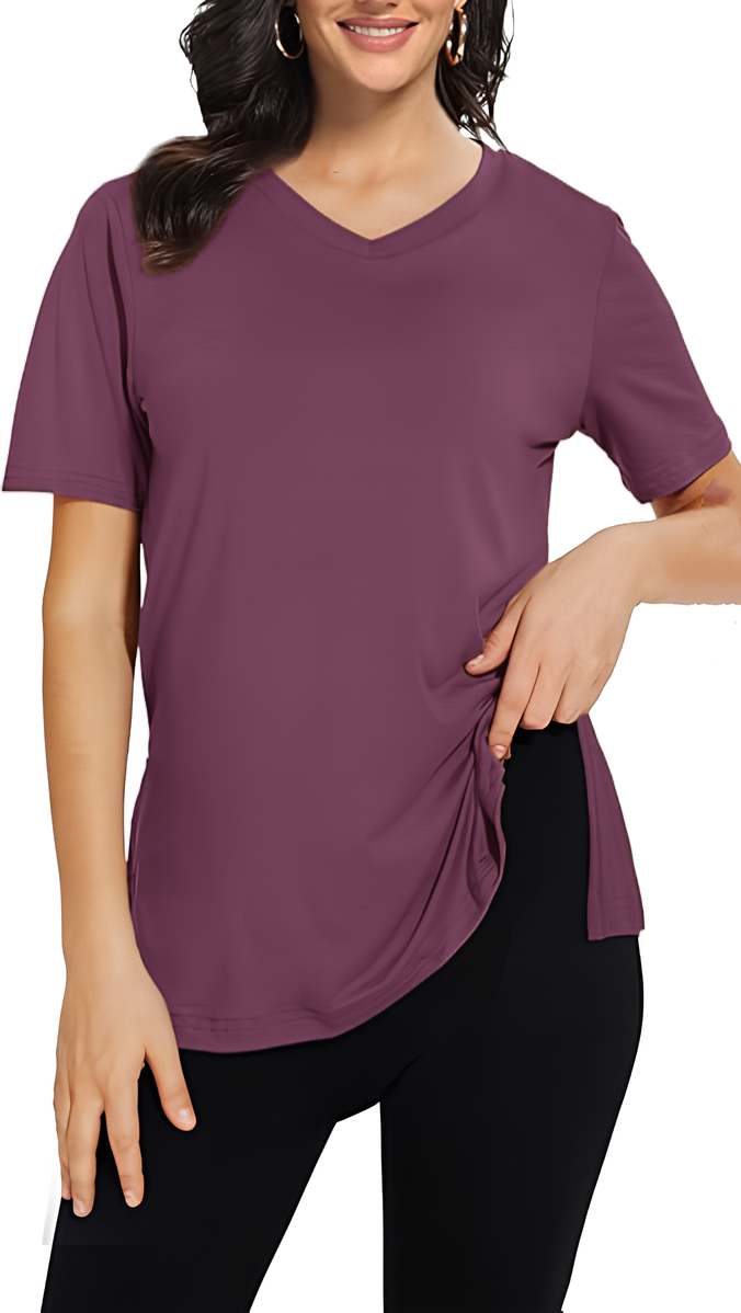 🔥Last day promotion!Womens 9 Pack T-Shirts Basic Short Sleeve V Neck Tops
