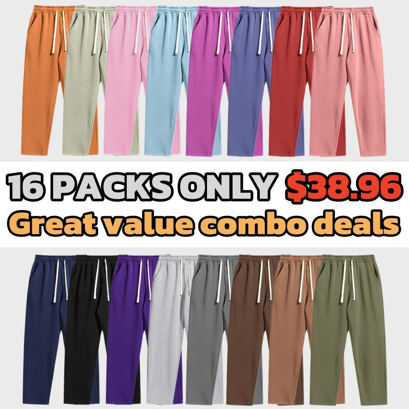 🔥Last Day Promotion! Men's Regular Fit Solid Drawstring Waist Sweatpants