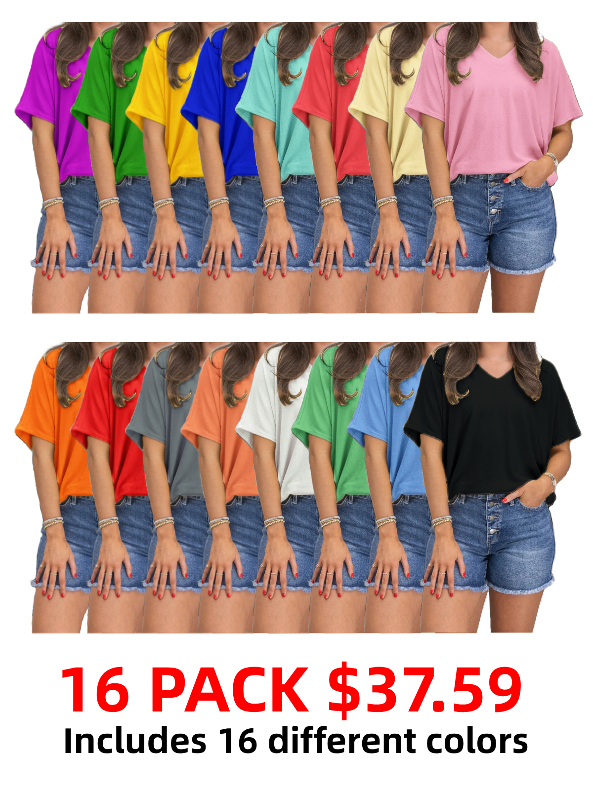 🔥2025 Hot Sale Short Sleeve Dreamy Knit V Neck Top | S - 3X