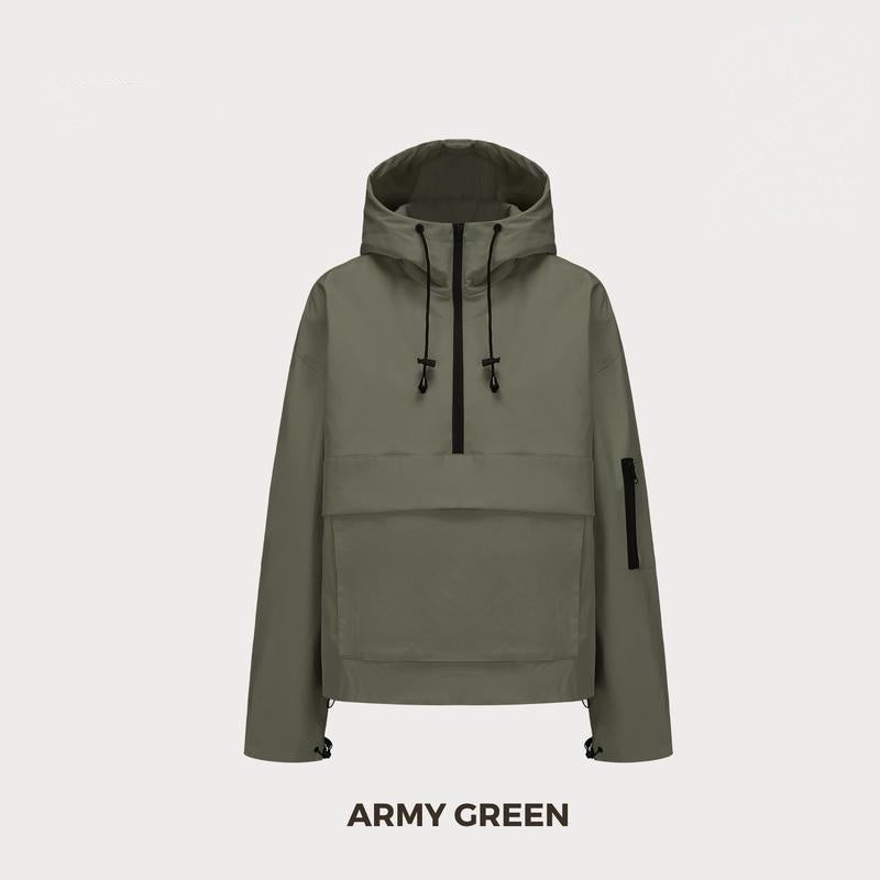 🔥Last Day Promotion!Oversized Waterproof and windproof zipper outdoor hooded jacket