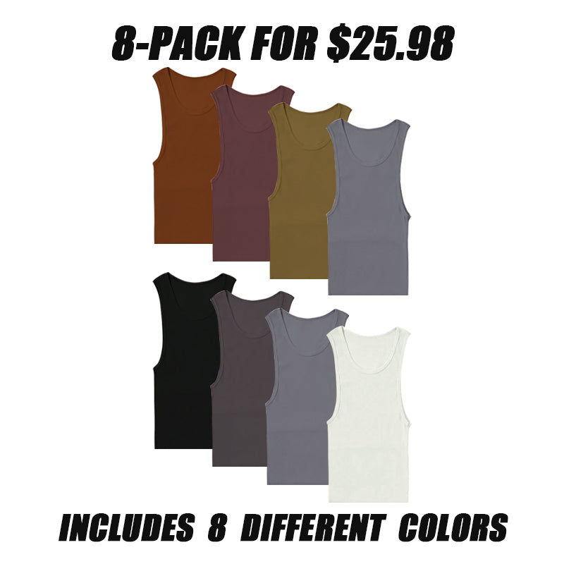 Cotton Spandex 340gsm Sleeveless Shirt Classic Vest Men Shirt Classic Design Fitness Wear Sportswear